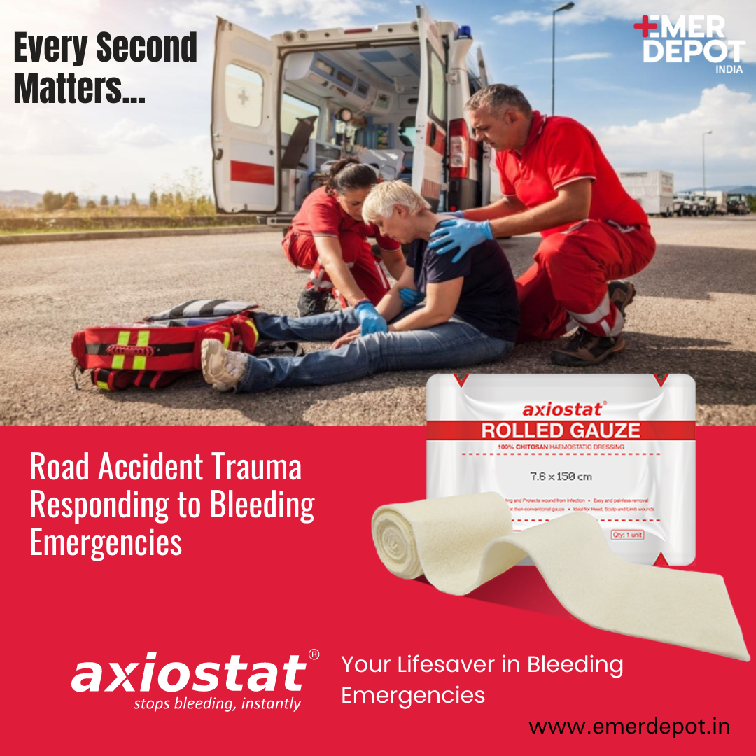 Axiostat Rolled Gauze for Road traffic Accidents 