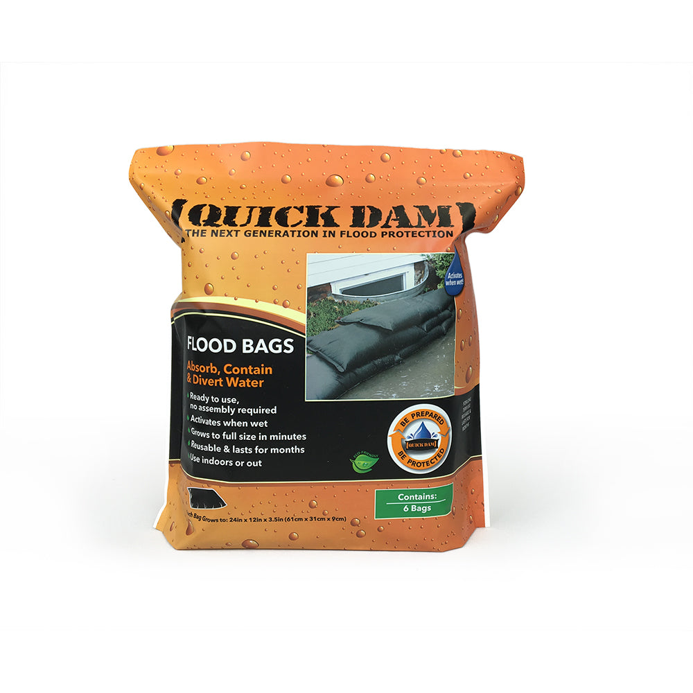 Quick dam Flood bags 6/pack 12inx24inx3.5in